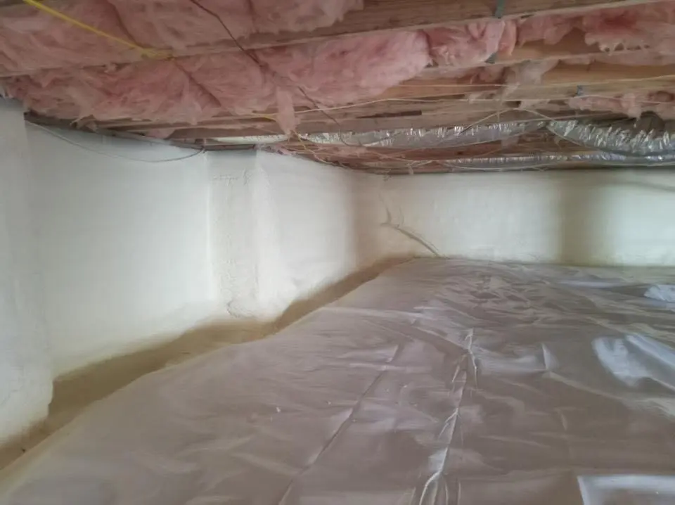 Crawl space encapsulation with closed-cell spray foam for Roof Waterproofing in Longview
